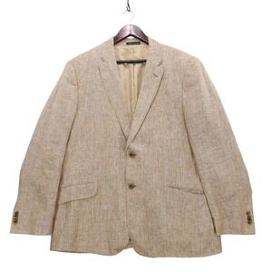 Paulo Solari Linen Blazer Mens 44R Two Button Sport Coat Jacket